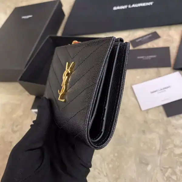 YSL MONOGRAM ZIPPED CARD CASE