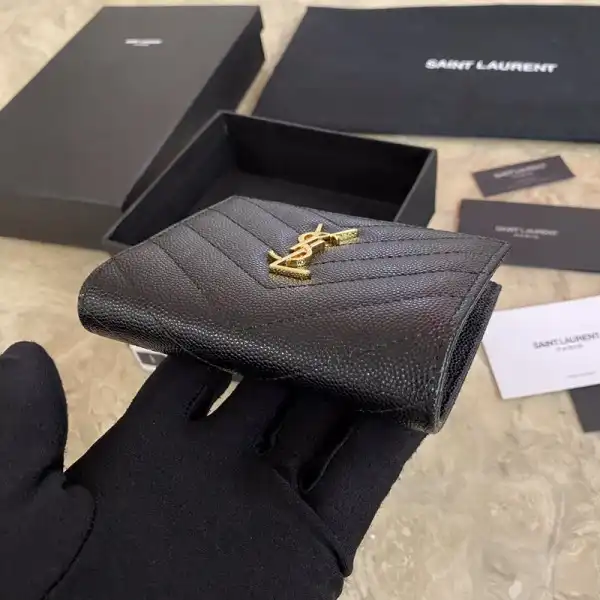 YSL MONOGRAM ZIPPED CARD CASE