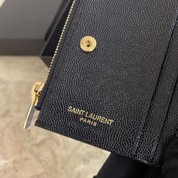 HOT SALE YSL MONOGRAM ZIPPED CARD CASE