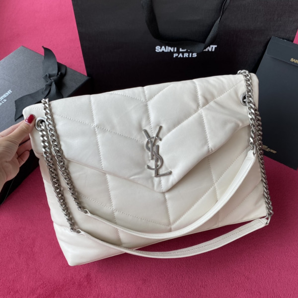 HOT SALE YSL PUFFER MEDIUM BAG IN QUILTED LAMBSKIN