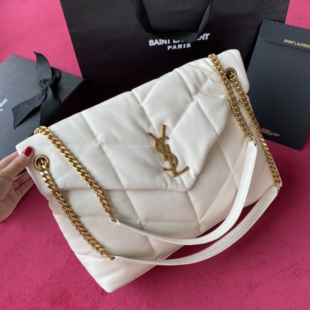 HOT SALE YSL PUFFER MEDIUM BAG IN QUILTED LAMBSKIN