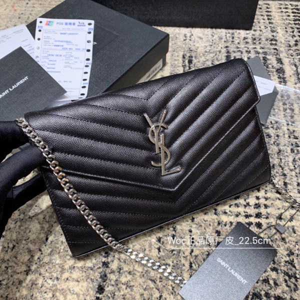 HOT SALE YSL CASSANDRE MATELASSÉ CHAIN WALLET