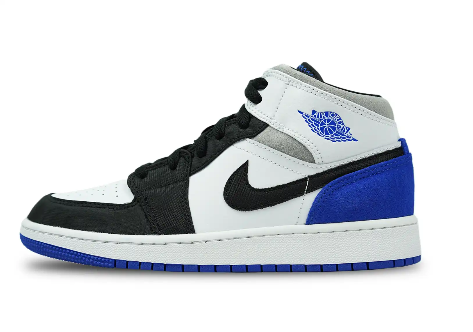 Air Jordan 1 Mid SE White Black Royal GS