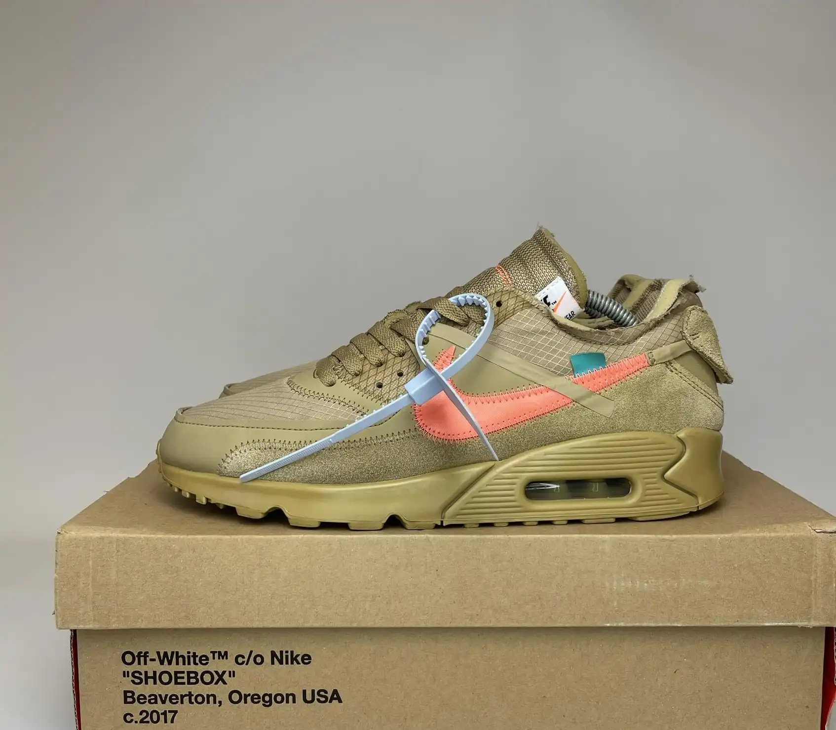 Nike Air Max 90 Off-White Desert Ore UK8.5