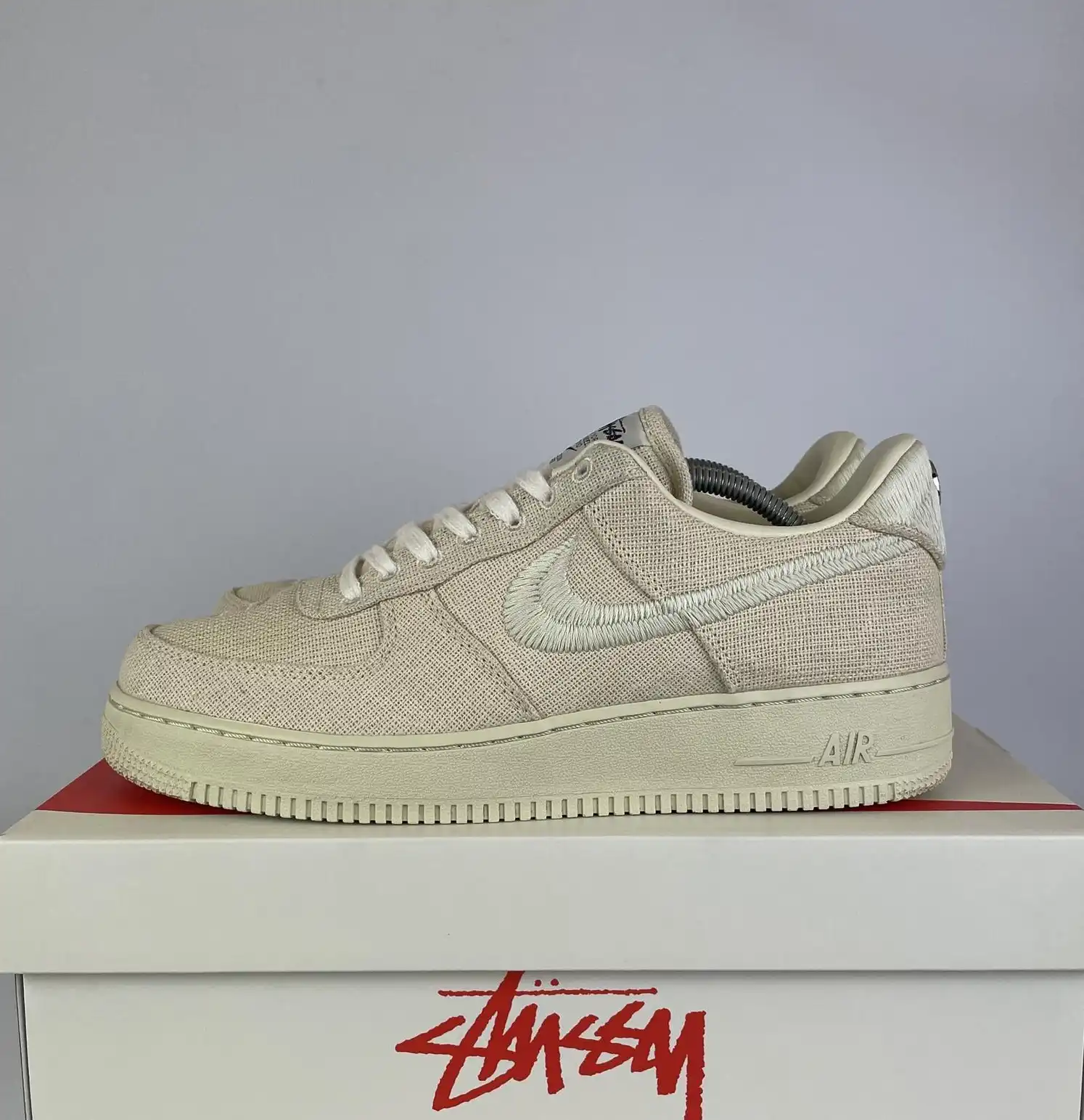 Nike Air Force 1 Low Stussy Fossil UK8.5