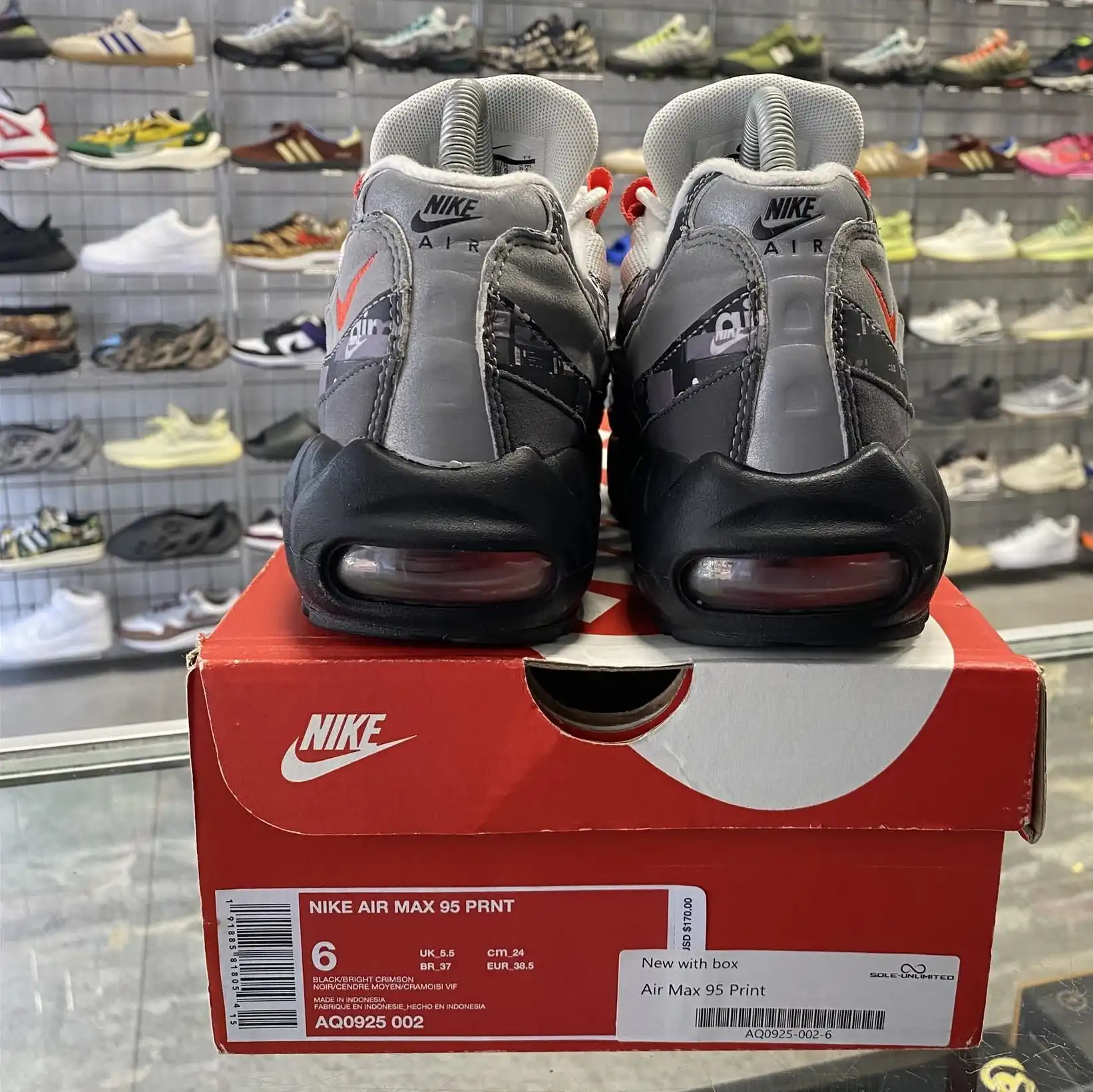 Nike Air Max 95 Atmos 'We Love Nike (Bright Crimson)' UK5.5