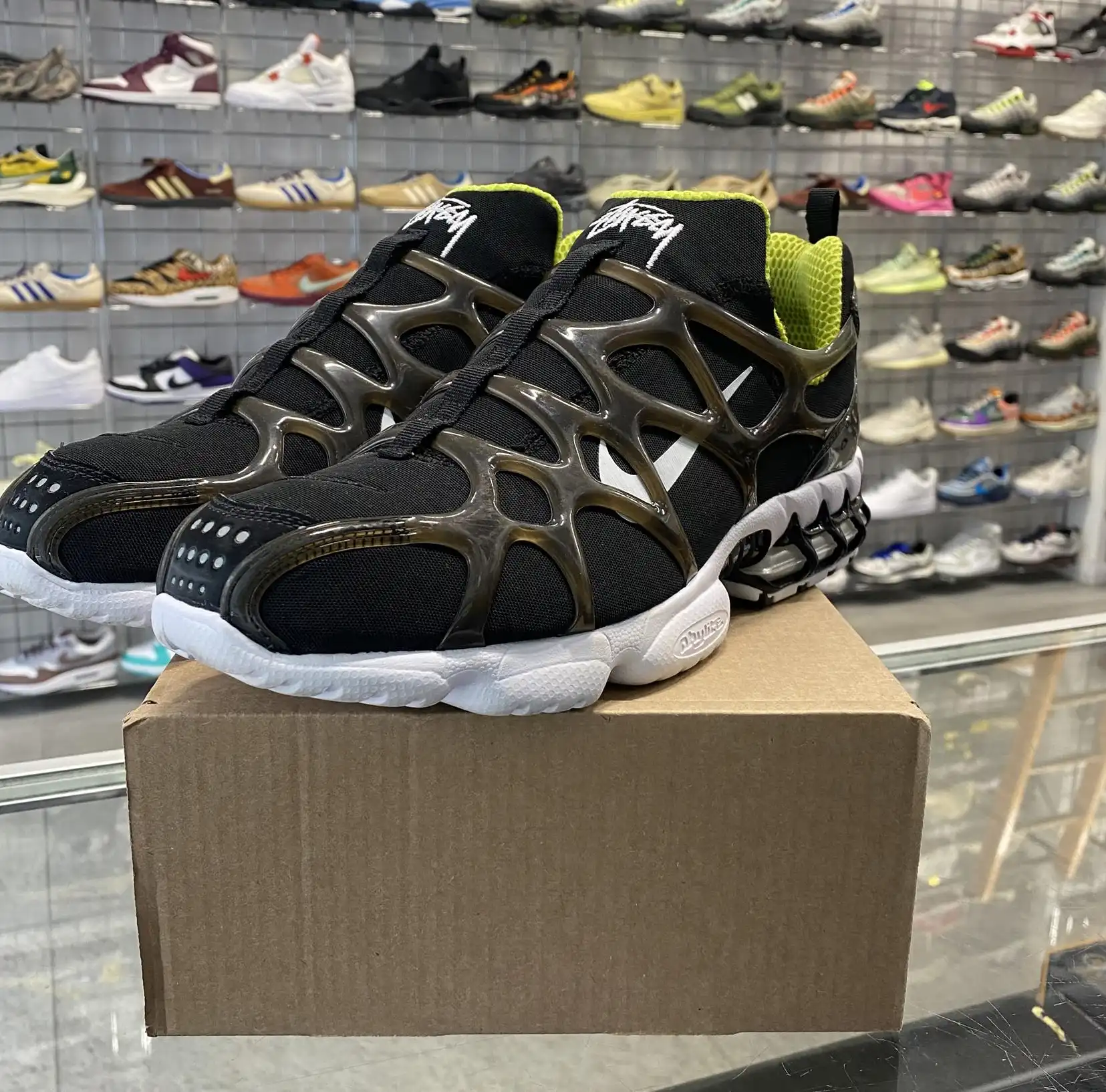 Nike Air Kukini Spiridon Cage 2 x Stussy Black UK9 (No Box)
