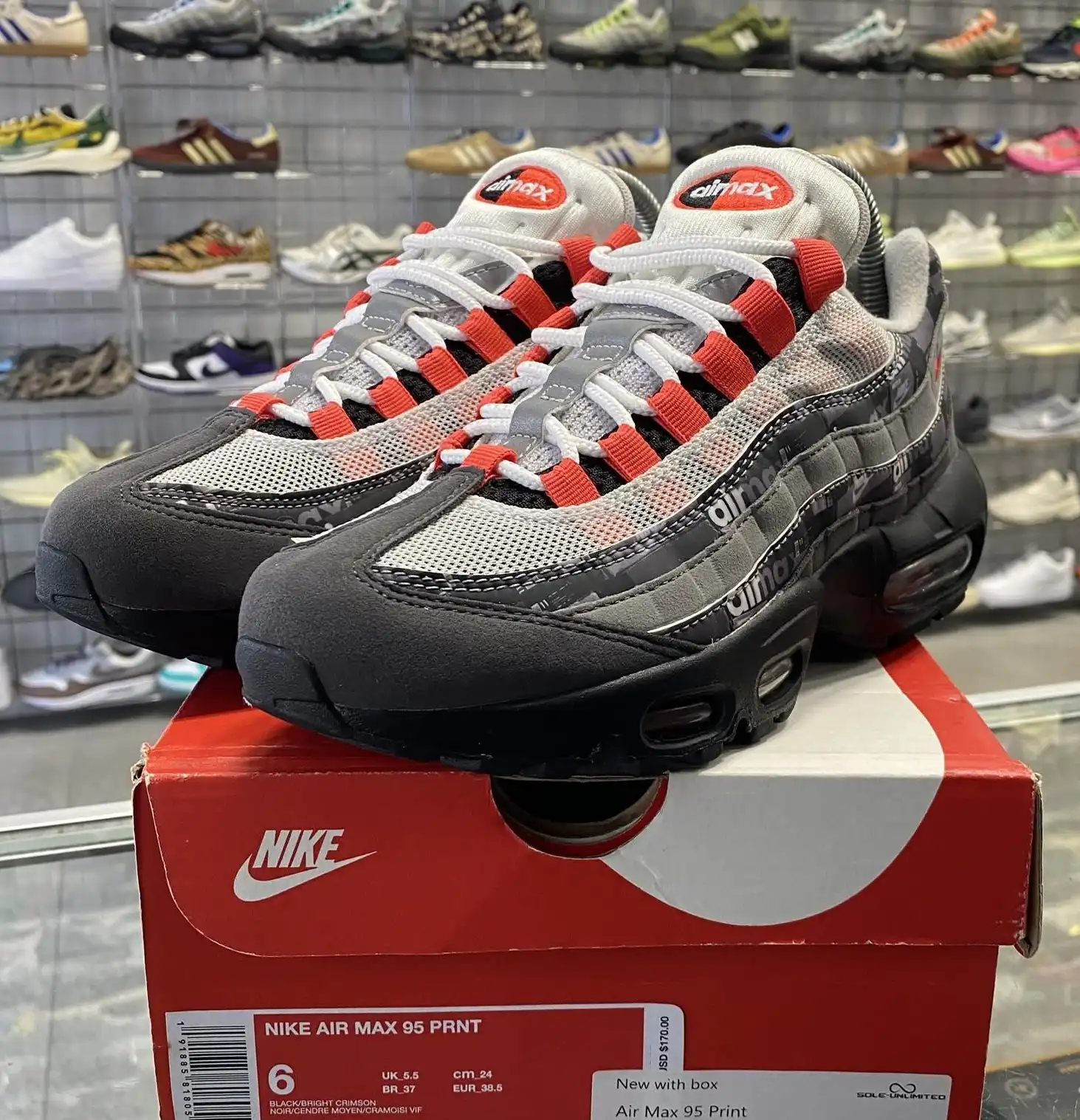 Nike Air Max 95 Atmos 'We Love Nike (Bright Crimson)' UK5.5