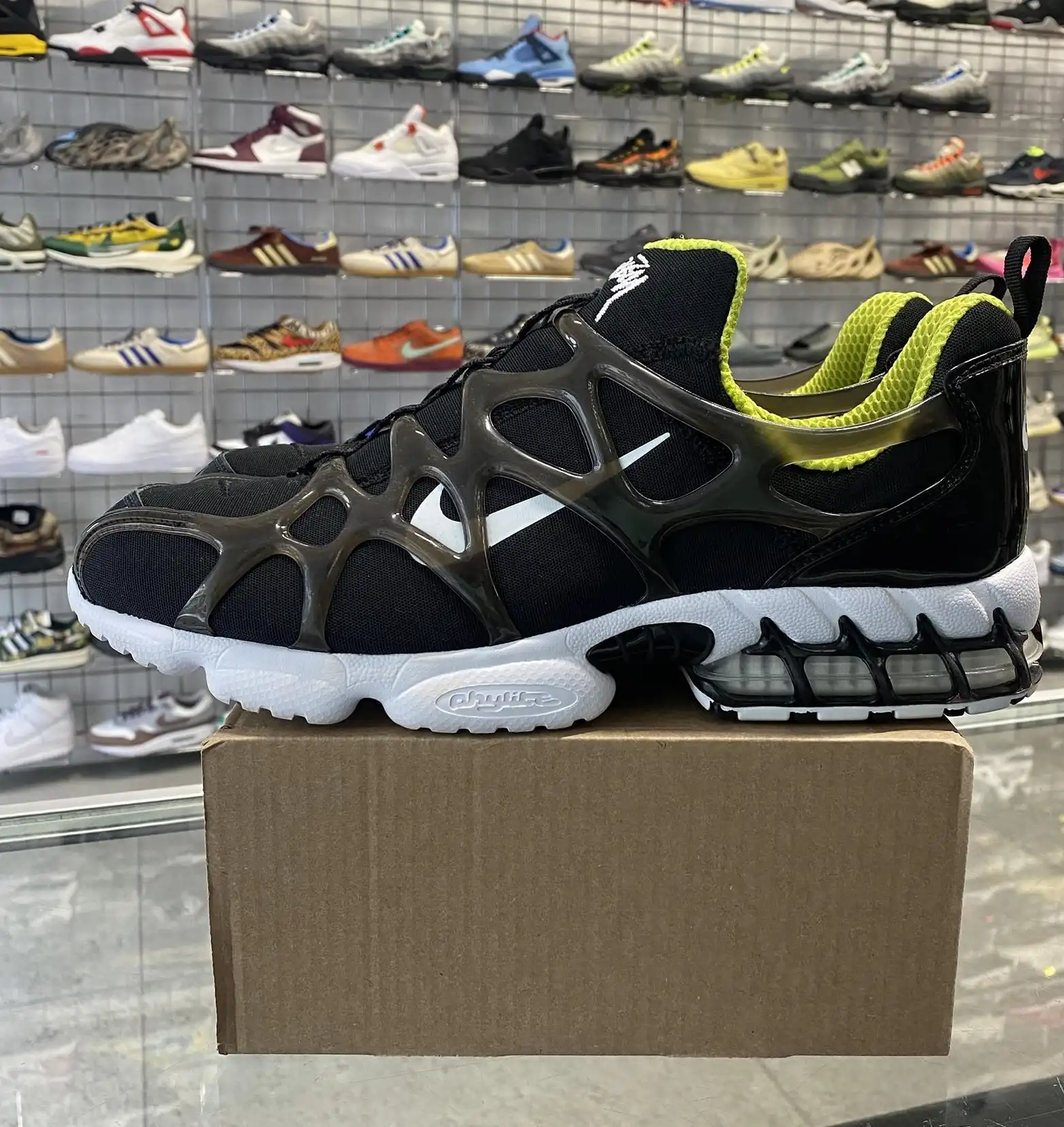 Nike Air Kukini Spiridon Cage 2 x Stussy Black UK9 (No Box)