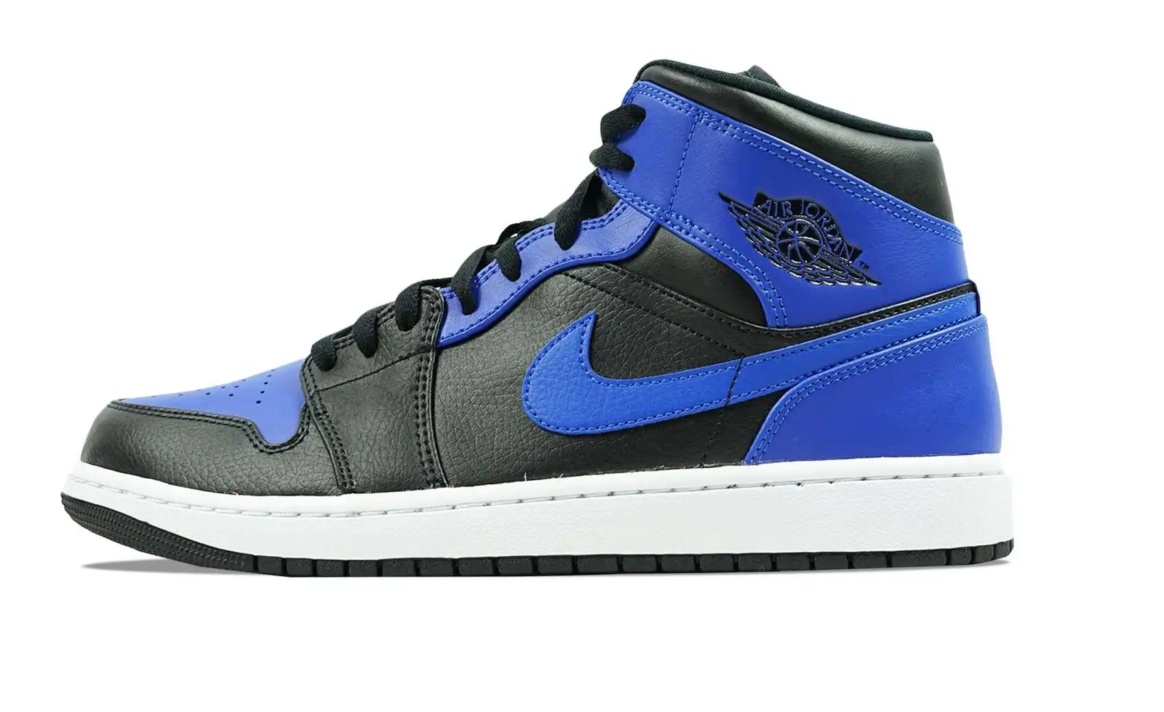 Air Jordan 1 Mid Hyper Royal Tumbled Leather