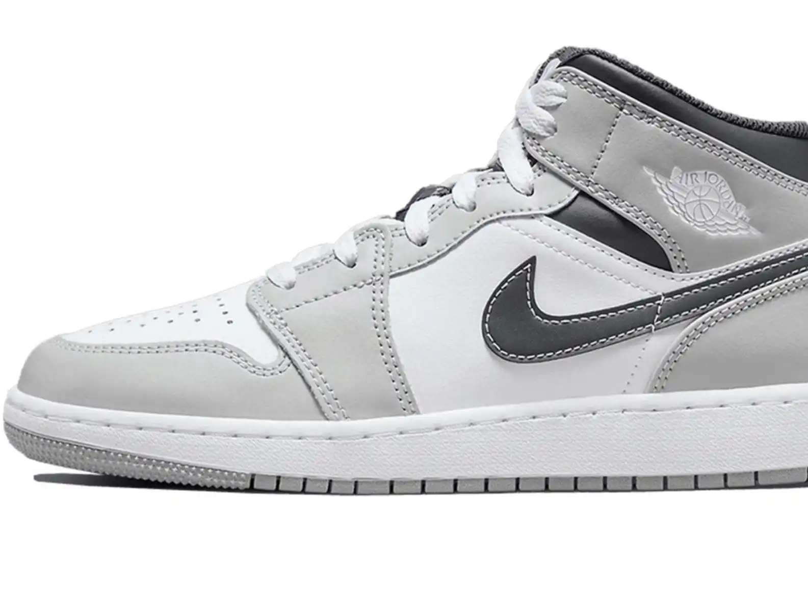 Air Jordan 1 Mid Light Smoke Grey Anthracite GS
