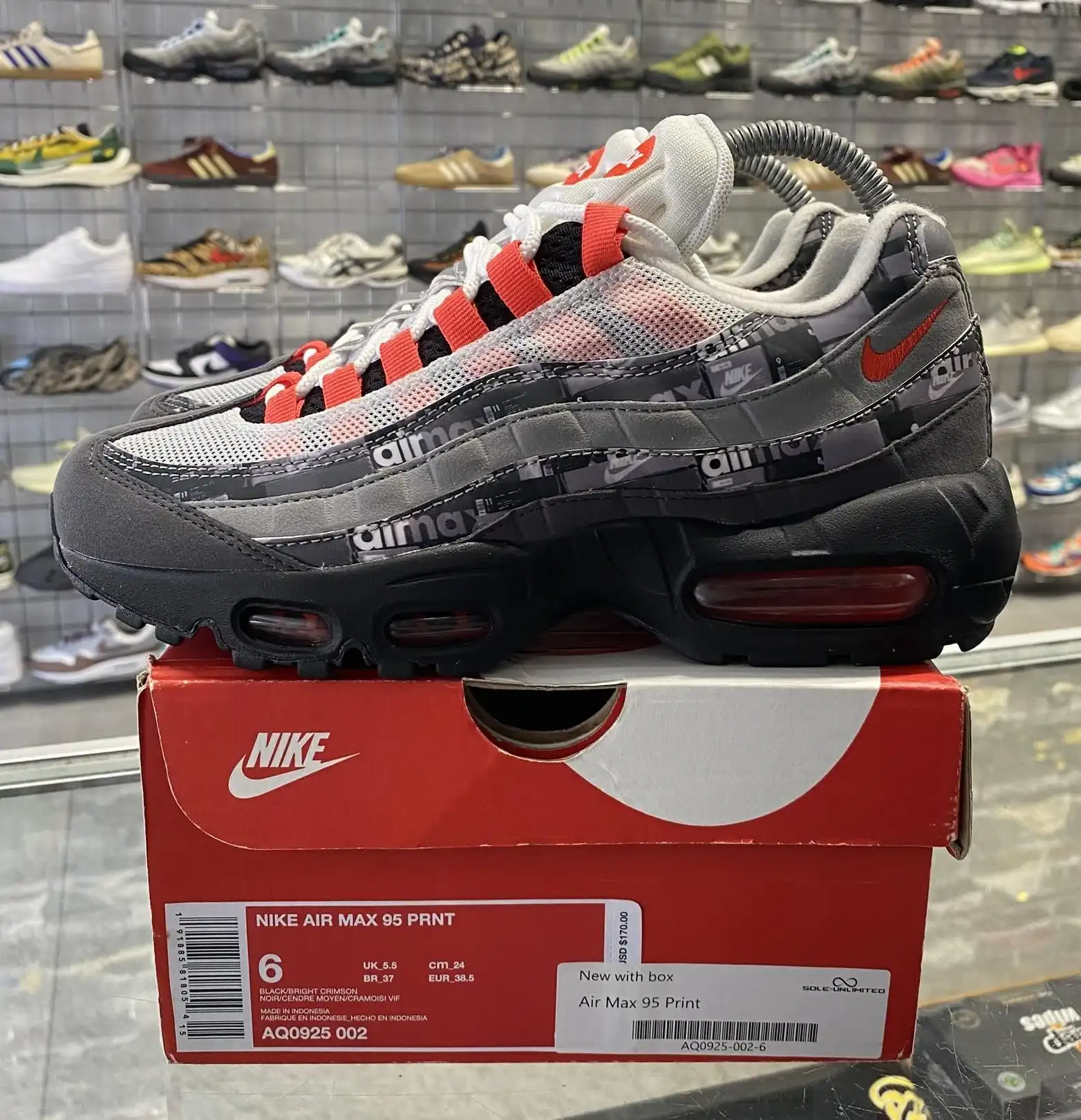 Nike Air Max 95 Atmos 'We Love Nike (Bright Crimson)' UK5.5