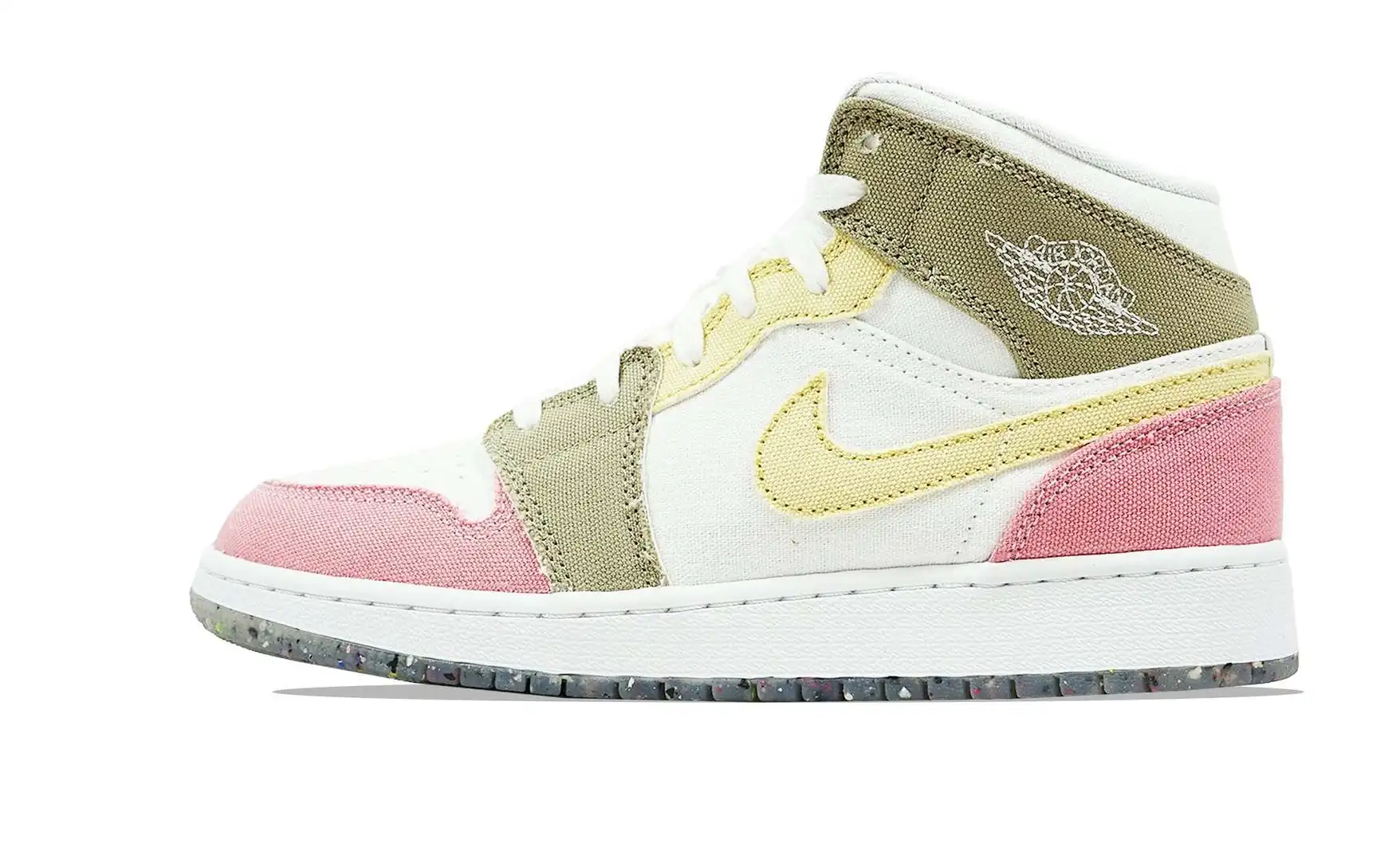 Air Jordan 1 Mid SE Pastel Vivid Green Grind GS