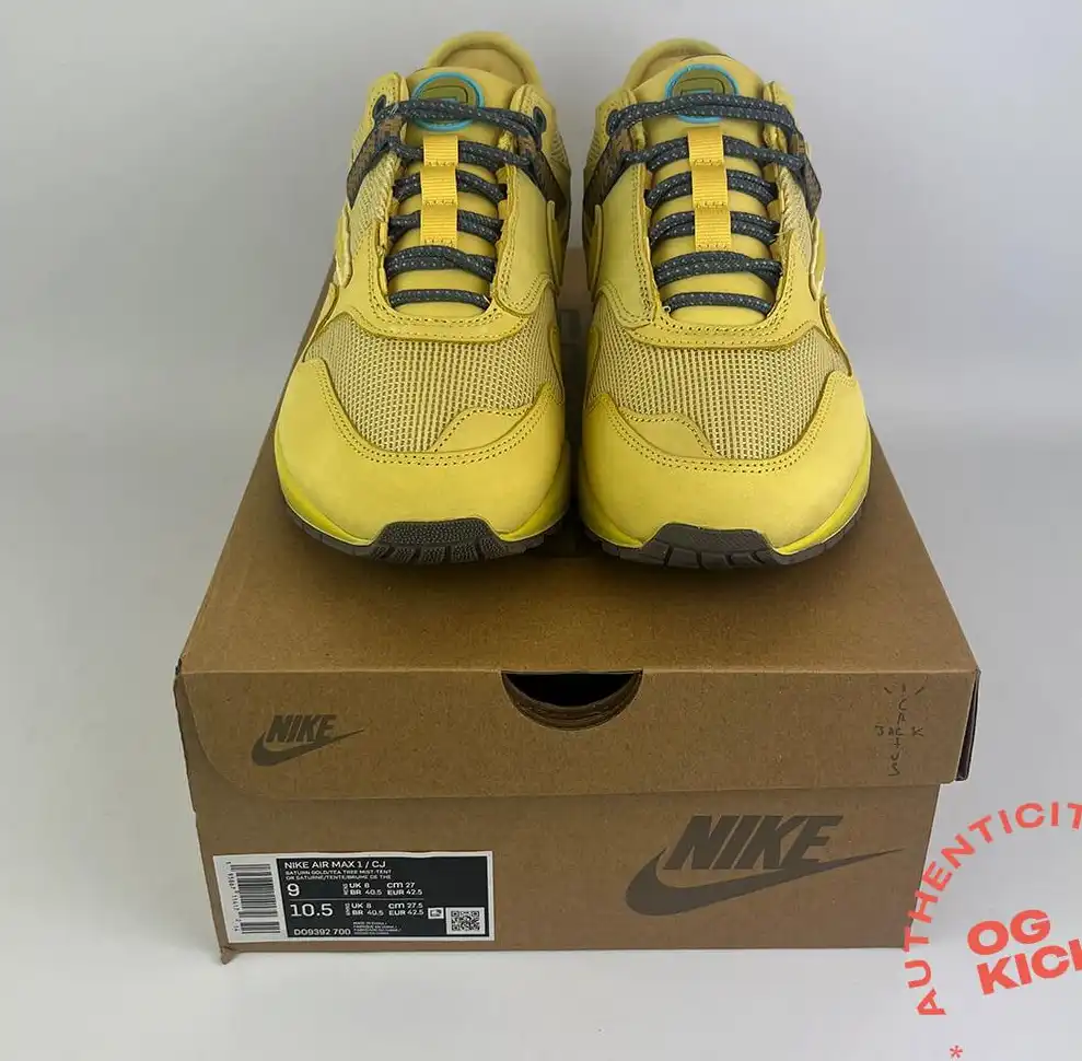 Nike Air Max 1 Travis Scott Cactus Jack Saturn Gold UK8