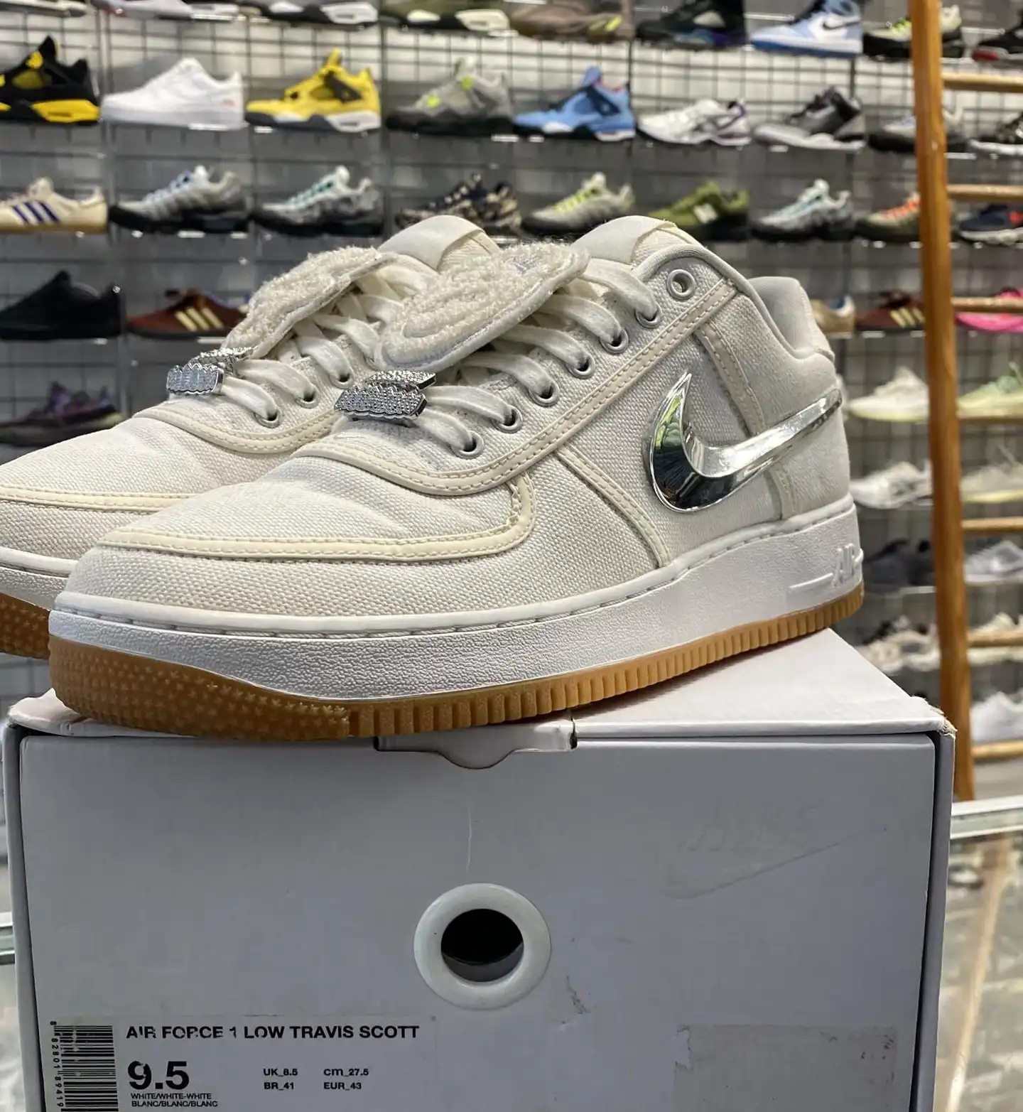 Nike Air Force 1 Low Travis Scott 'Sail' UK8.5