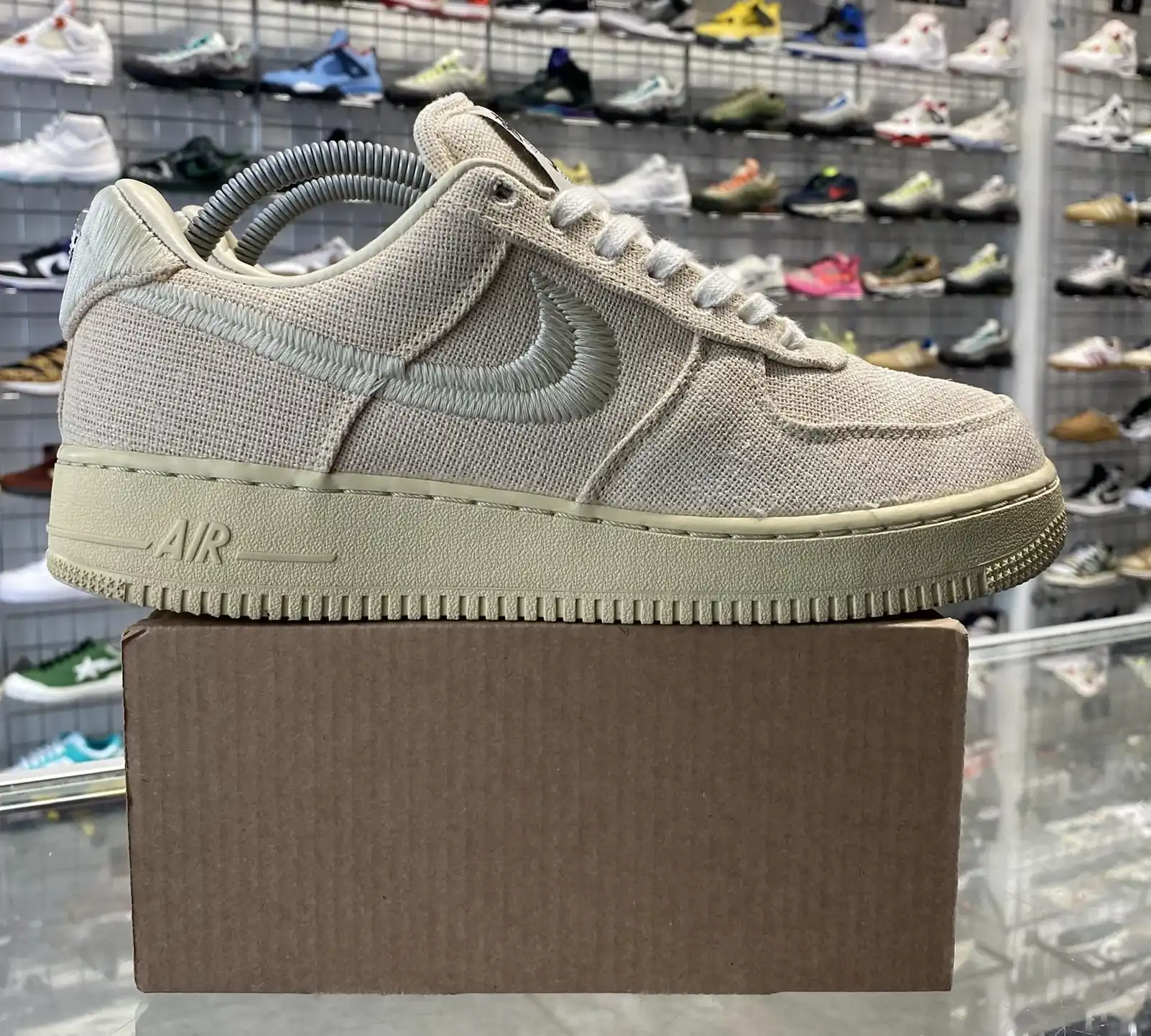 Nike Air Force 1 Low x Stussy 'Fossil' UK7.5 (No Box)