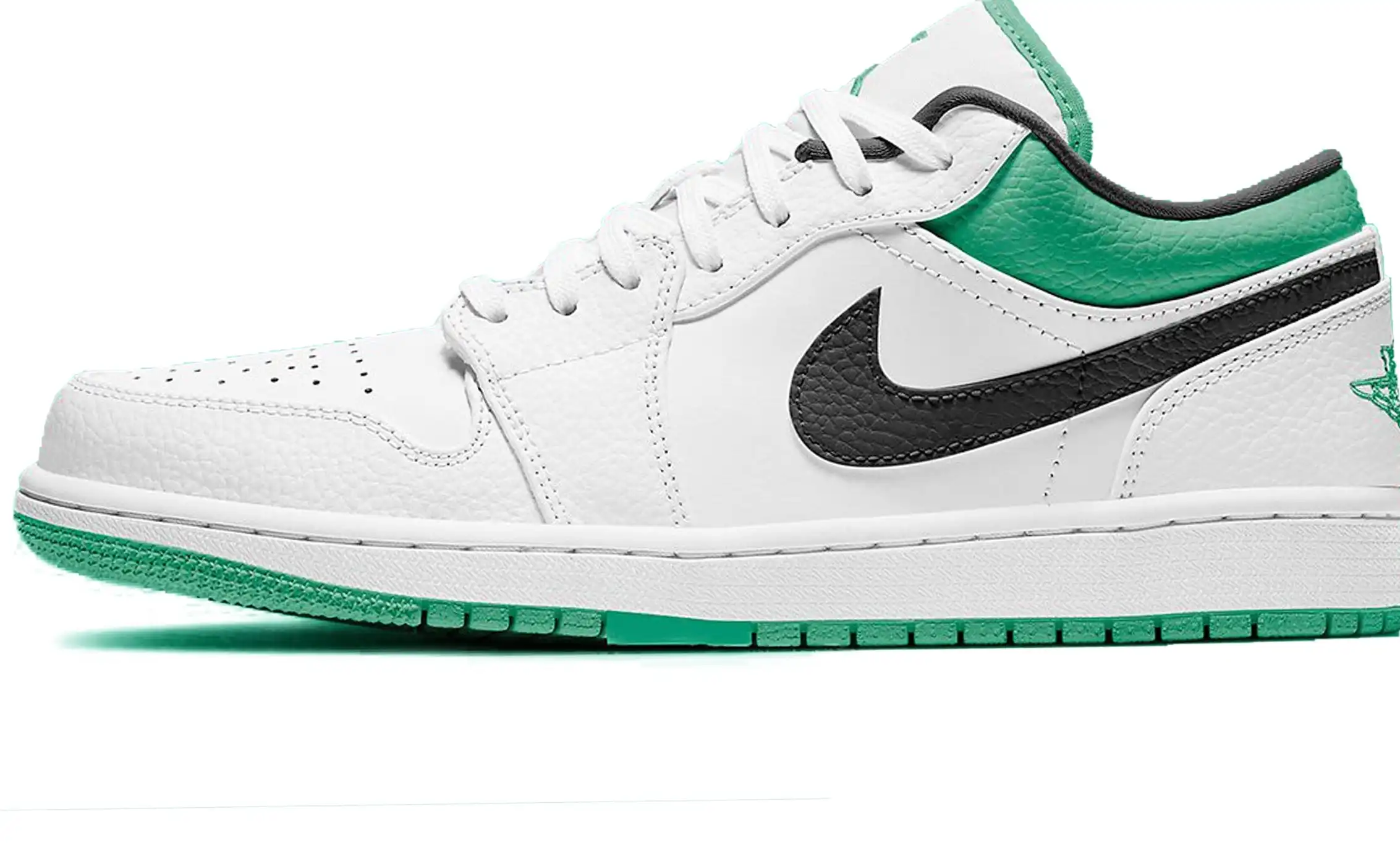 Air Jordan 1 Low White Lucky Green Black