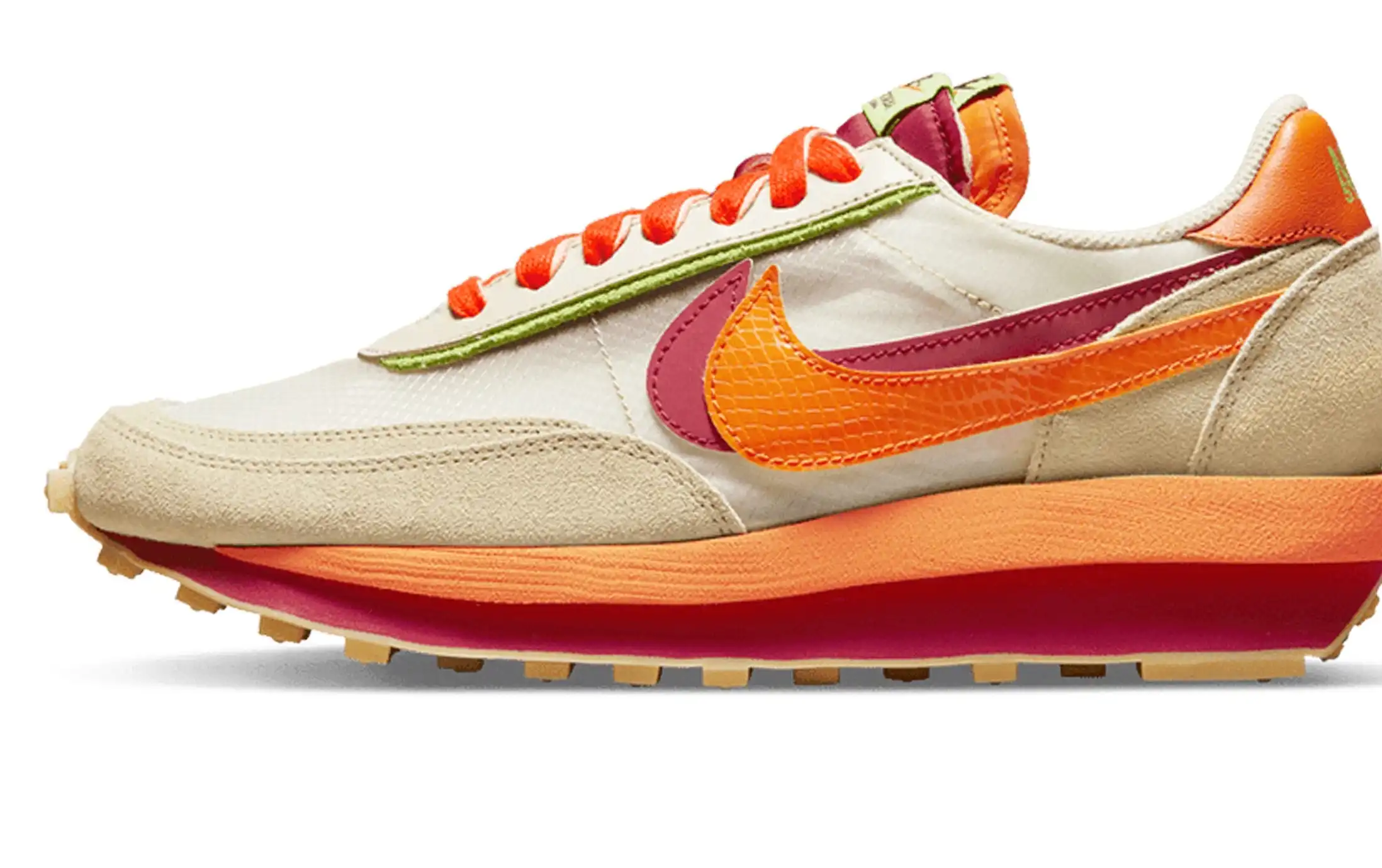 sacai x Clot x LDWaffle 'Net Orange Blaze'