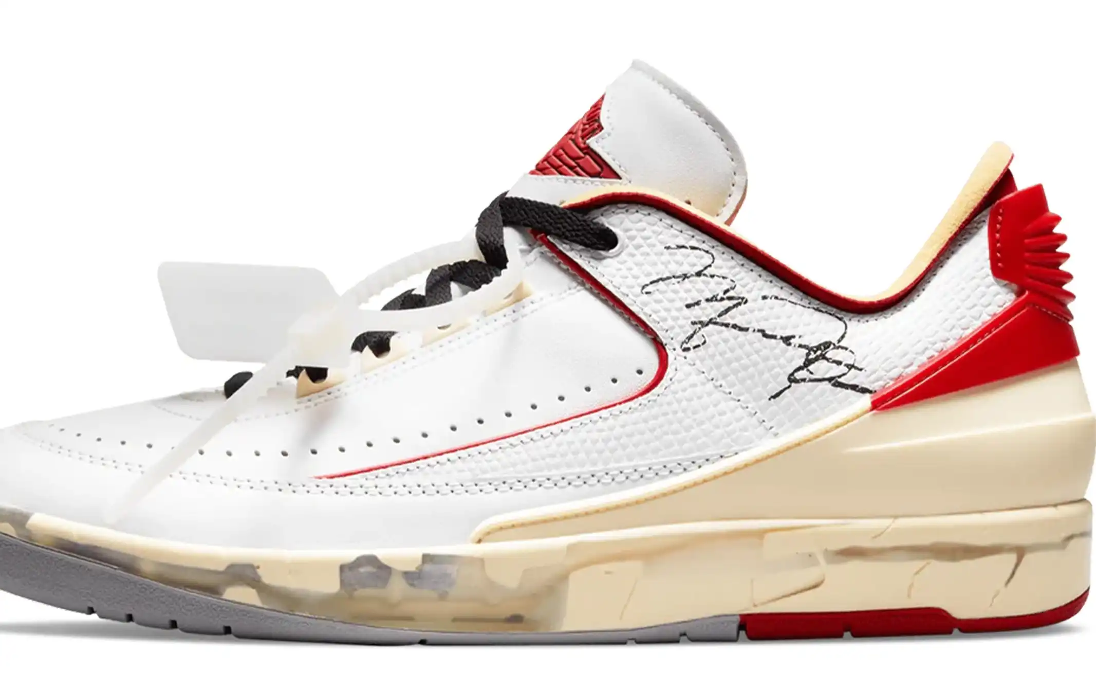 Off-White x Air Jordan 2 Retro Low SP 'White Varsity Red'