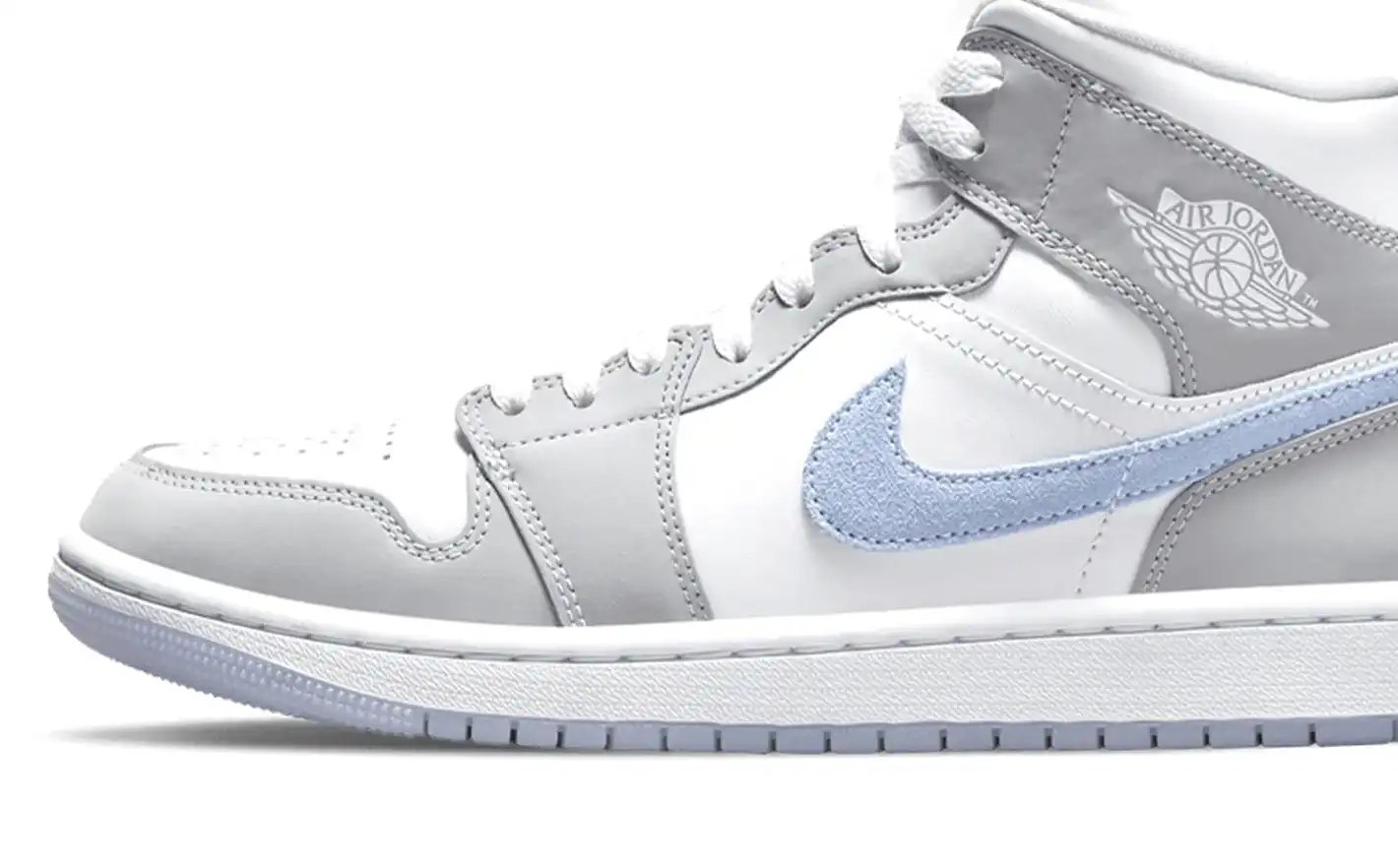 Air Jordan 1 Mid Wolf Grey Aluminum W