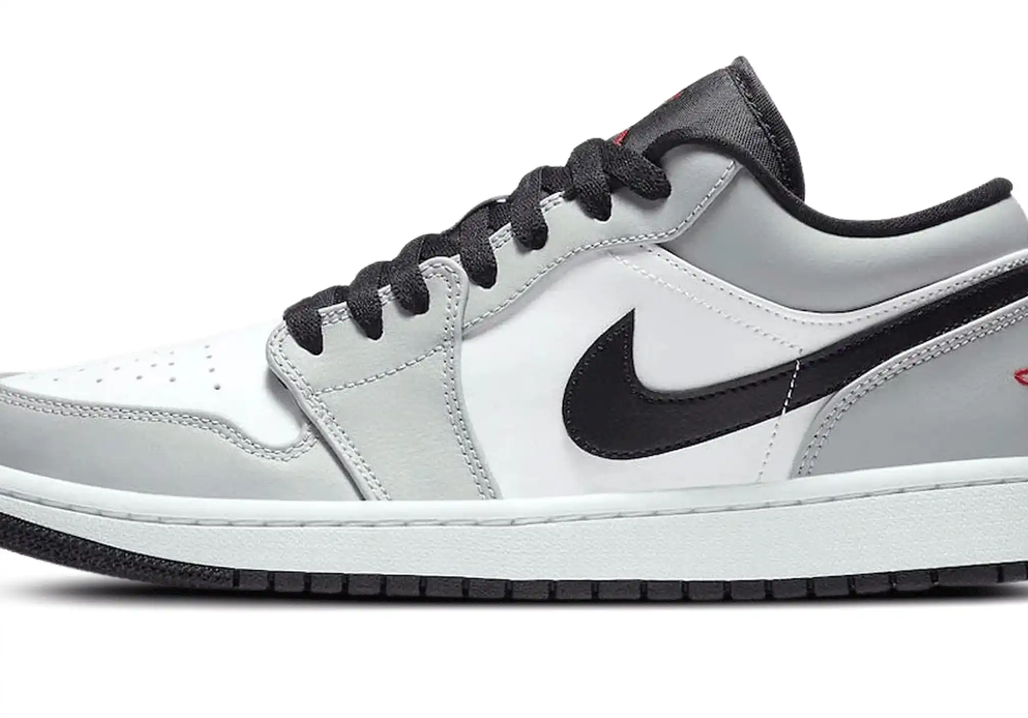 Air Jordan 1 Low 'Light Smoke Grey Red'