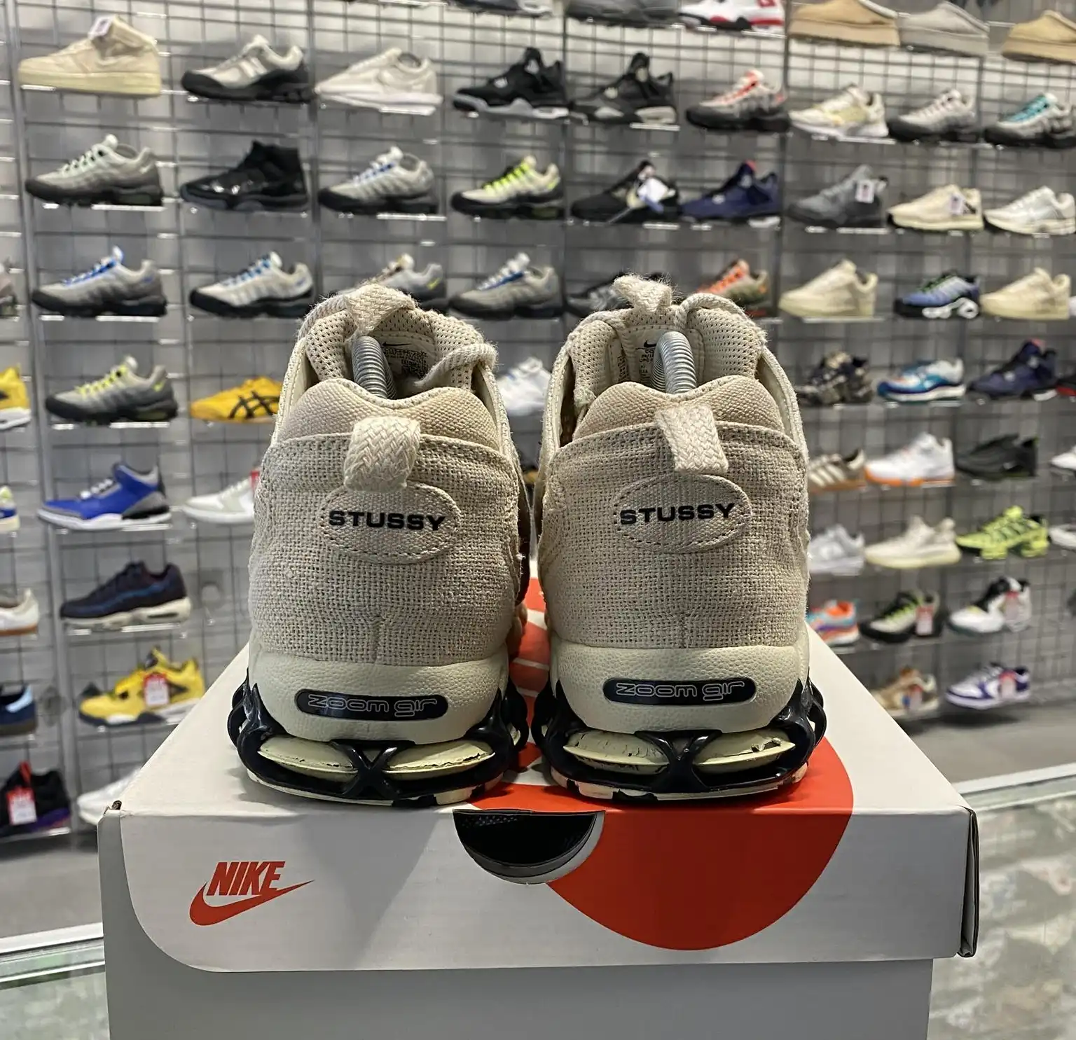 Nike Air Zoom Spiridon Cage 2 Stussy 'Fossil' UK7.5