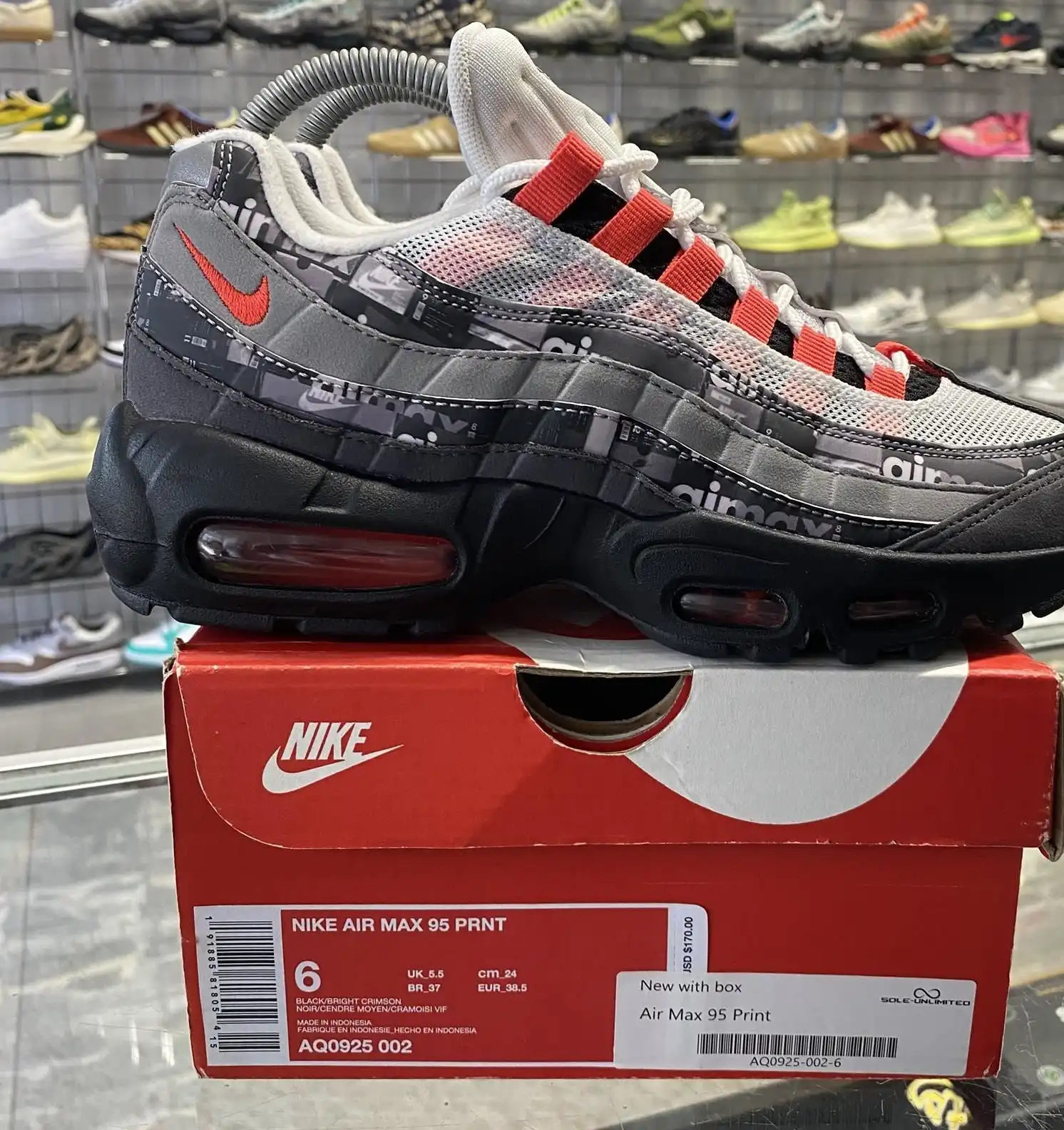 Nike Air Max 95 Atmos 'We Love Nike (Bright Crimson)' UK5.5
