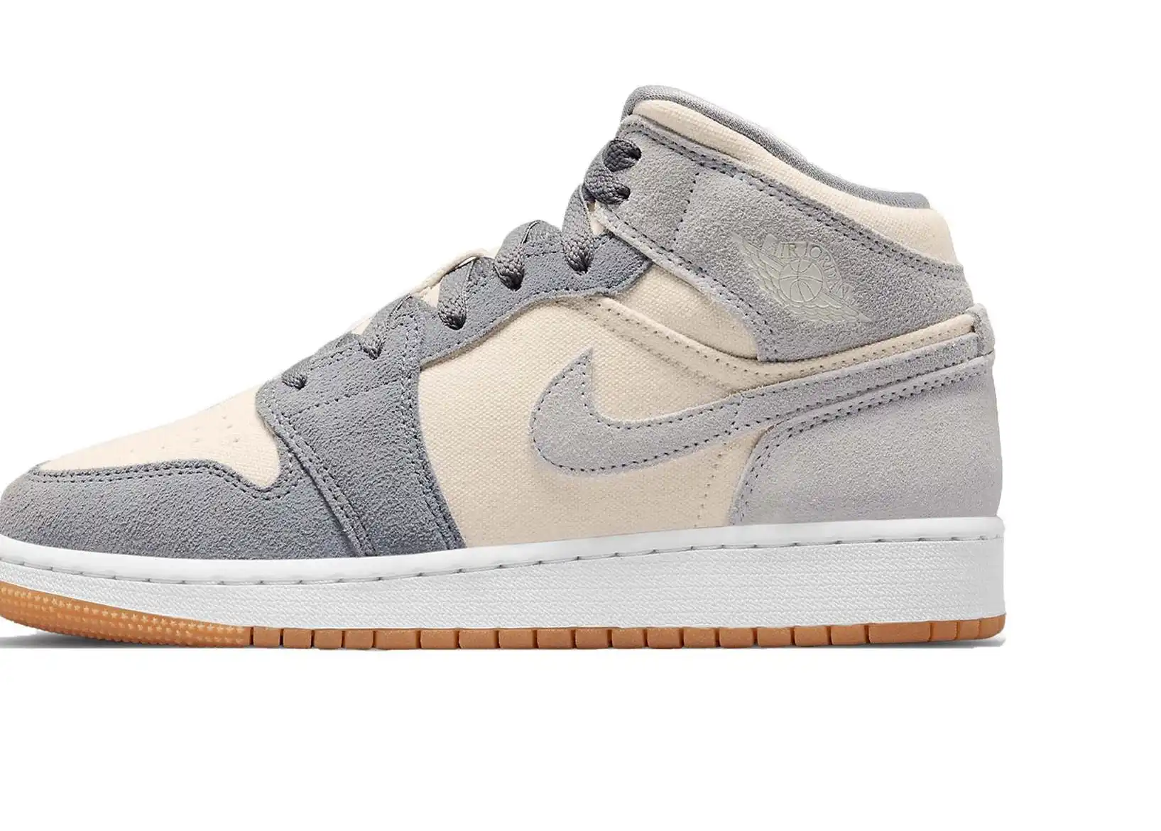 Air Jordan 1 Mid SE Coconut Milk Particle Grey GS