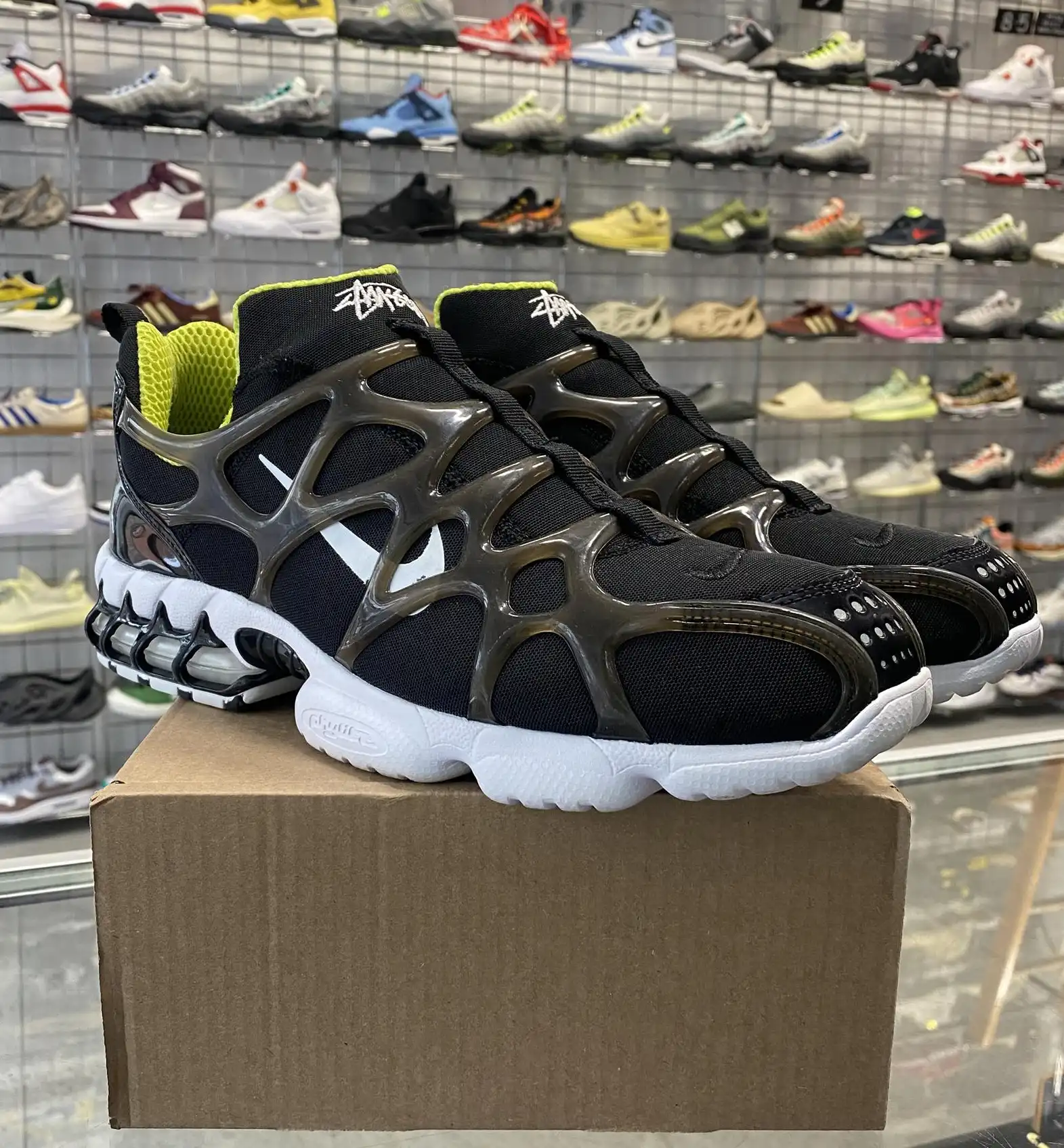 Nike Air Kukini Spiridon Cage 2 x Stussy Black UK9 (No Box)