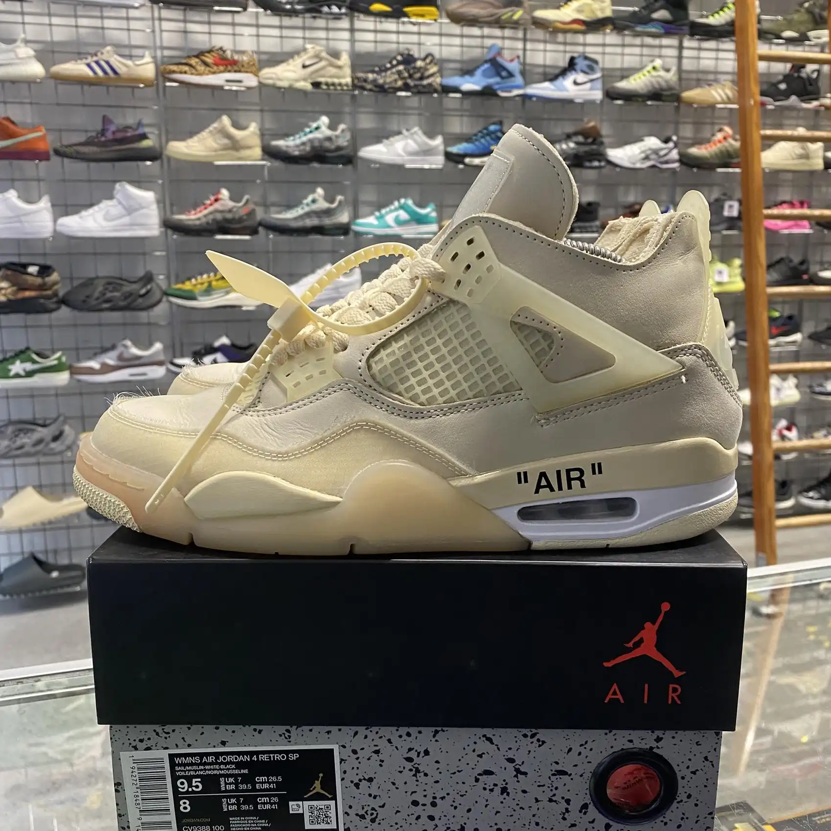 Jordan 4 Retro Off-White 'Sail' UK7