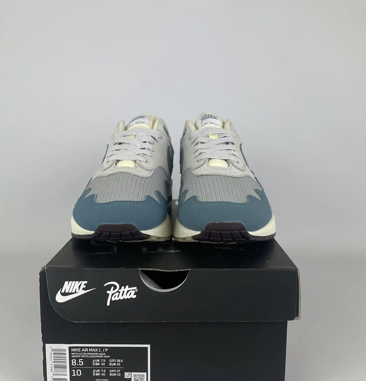 Nike Air Max 1 Patta Waves Noise Aqua (with Bracelet) UK7.5