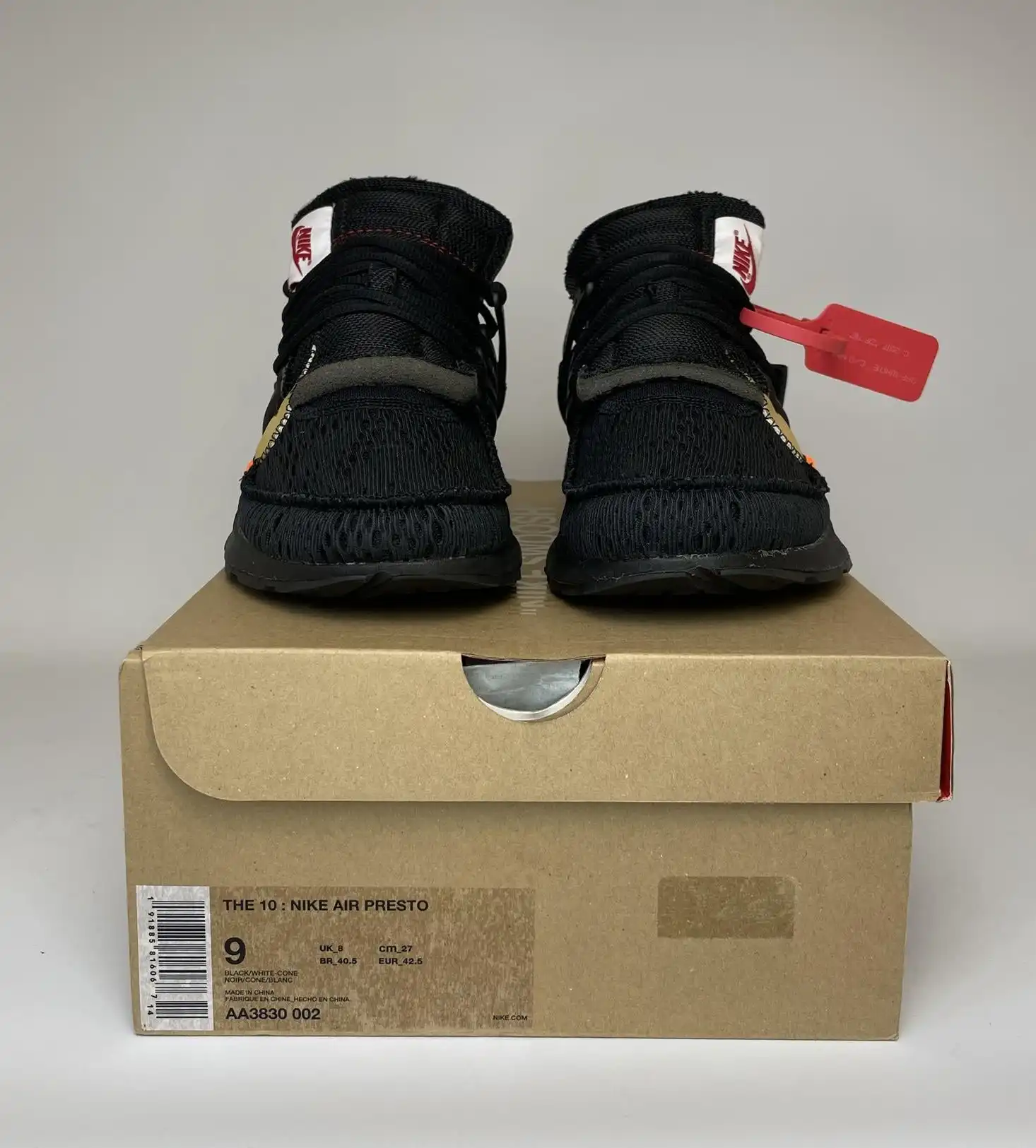 Nike Air Presto Off-White Black (2018) UK8
