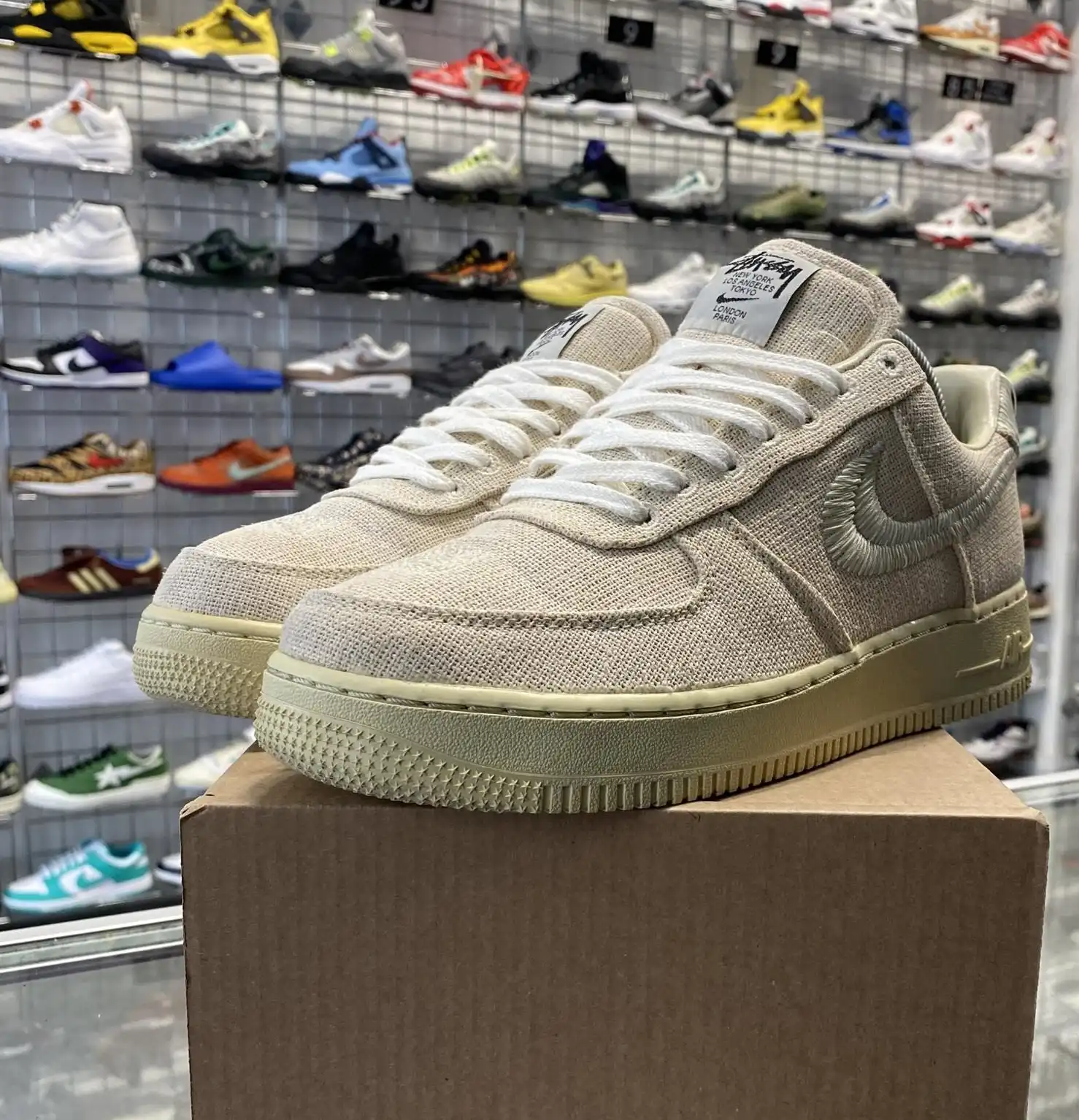 Nike Air Force 1 Low x Stussy 'Fossil' UK7.5 (No Box)