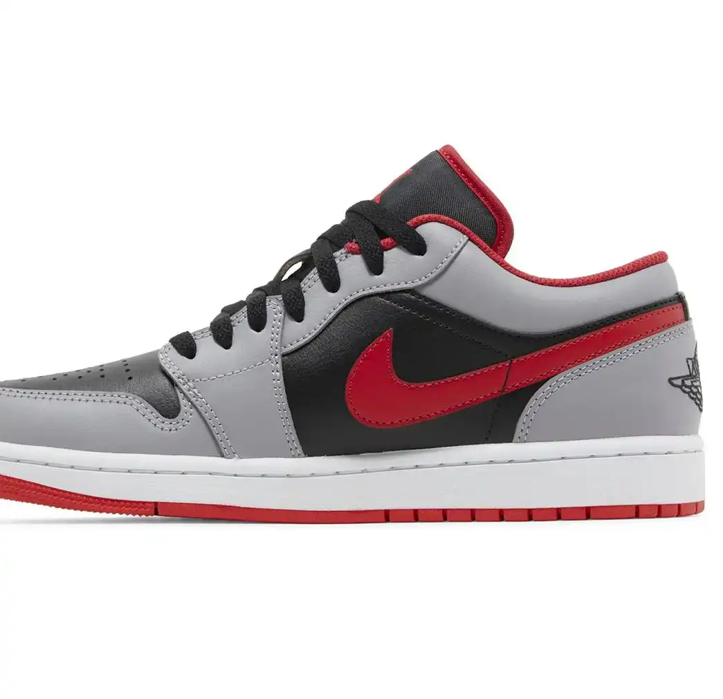 Jordan 1 Low Black Light Smoke Grey Gym Red