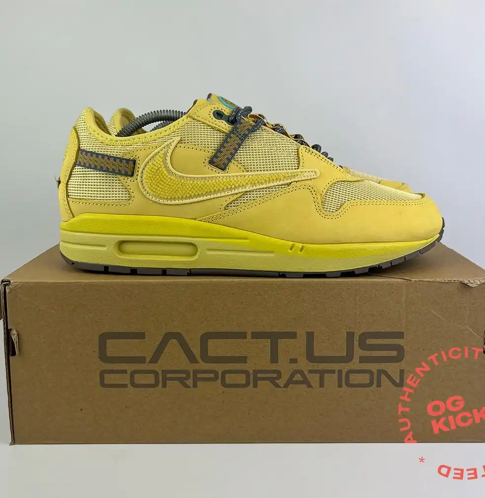 Nike Air Max 1 Travis Scott Cactus Jack Saturn Gold UK9.5