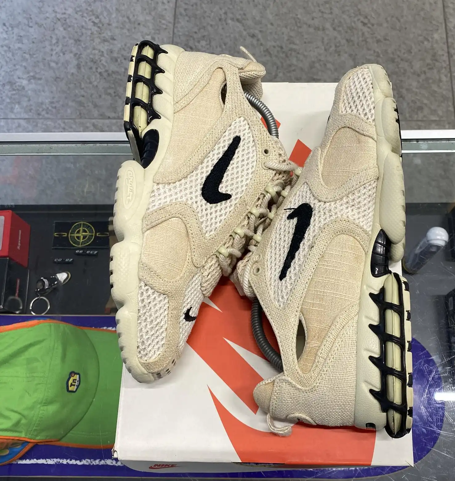 Nike Air Zoom Spiridon Cage 2 Stussy 'Fossil' UK7.5