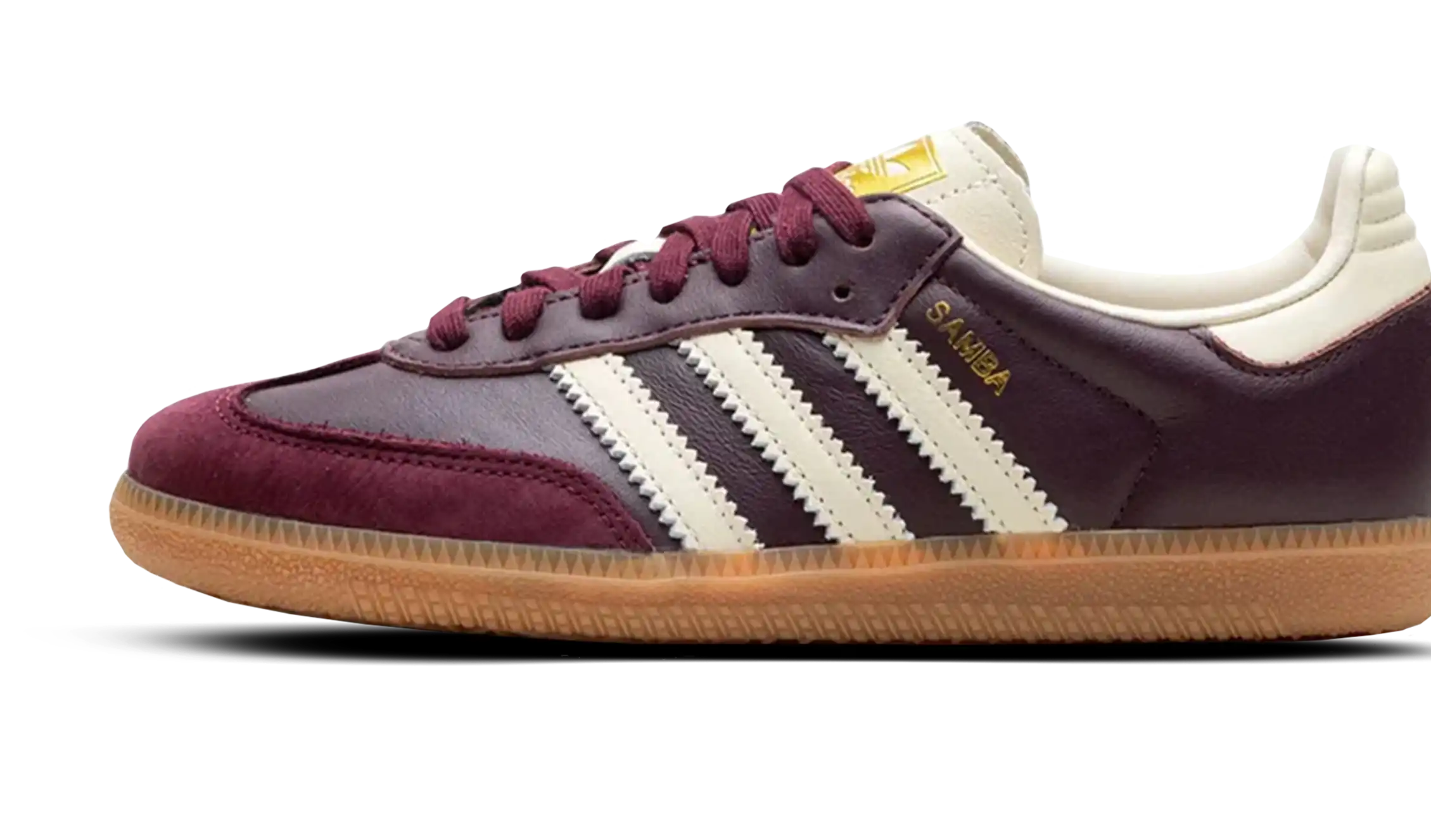adidas Samba OG Maroon Gold Metallic W