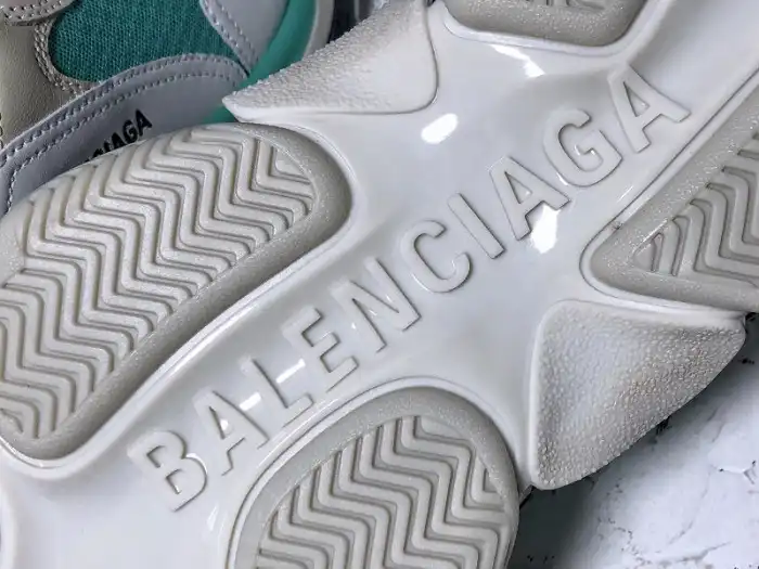 Balencaiga Triple S White Grey Turquoise (W) 524039 W09OH 3005