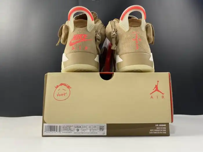 Rep Air Jordan 6 Retro Travis Scott British Khaki DH0690-200