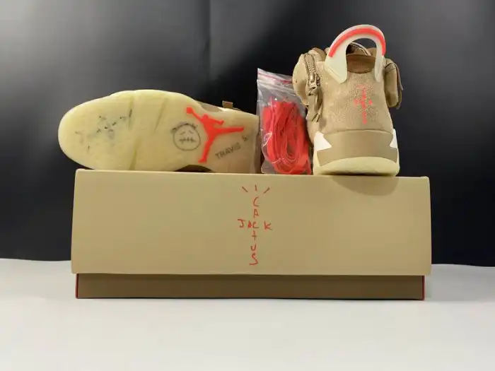 Rep Air Jordan 6 Retro Travis Scott British Khaki DH0690-200