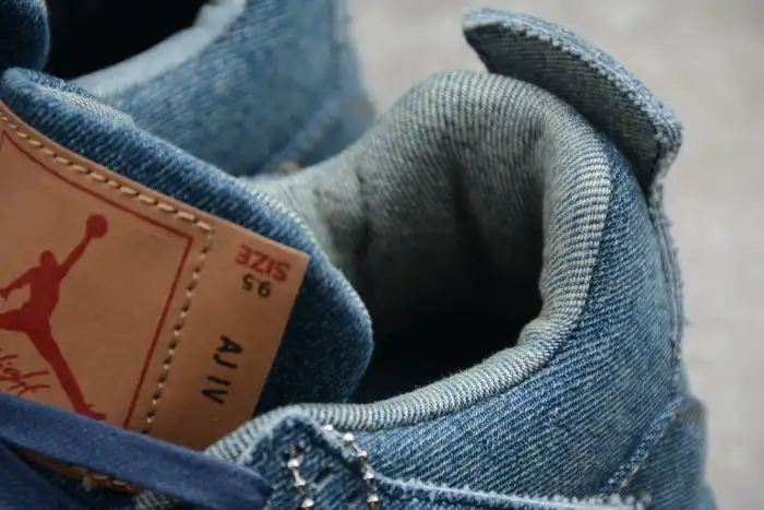 Cheap Levi's x Nike Air Jordan 4 Denim AO2571-401