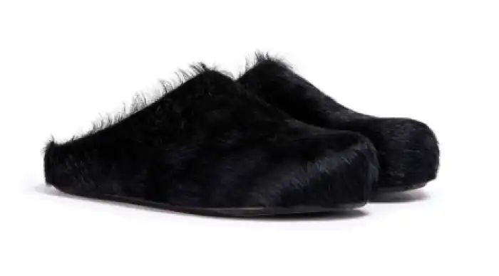 Fussbet Sabot calf-hair slippers