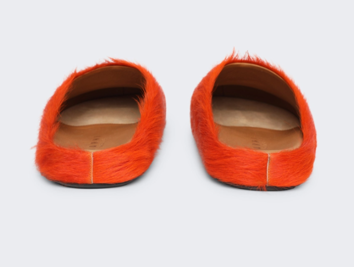 Fussbet Sabot calf-hair slippers