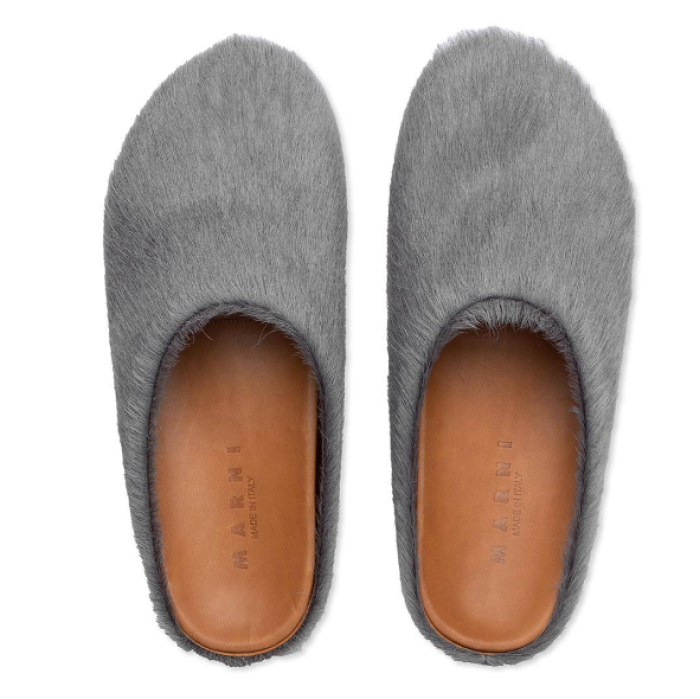 Fussbet Sabot calf-hair slippers