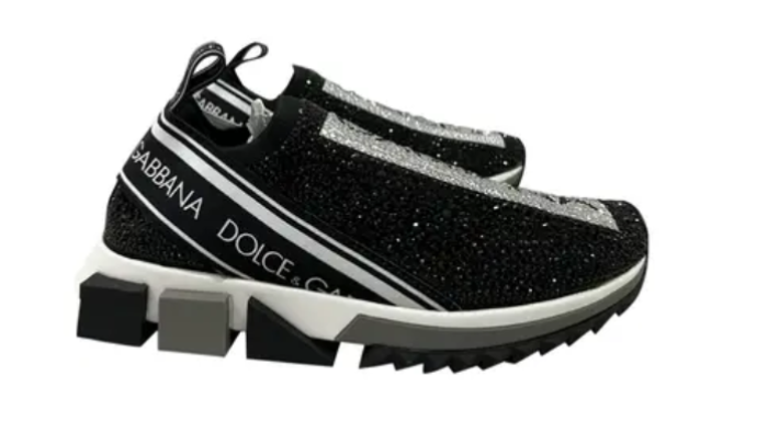 Dolce & Gabbana Sorrento rhinestone-embellished sneakers - Black