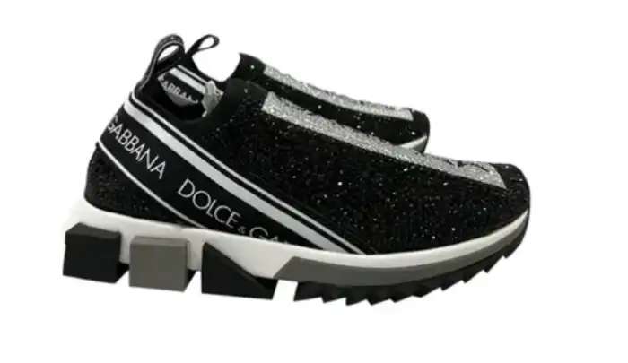 Cheap Dolce & Gabbana Sorrento rhinestone-embellished sneakers - Black