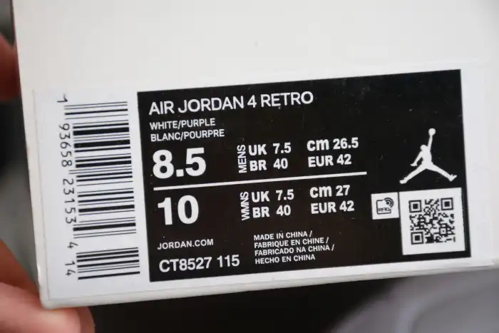 Cheap Air Jordan 4 Court Purple CT8527-115