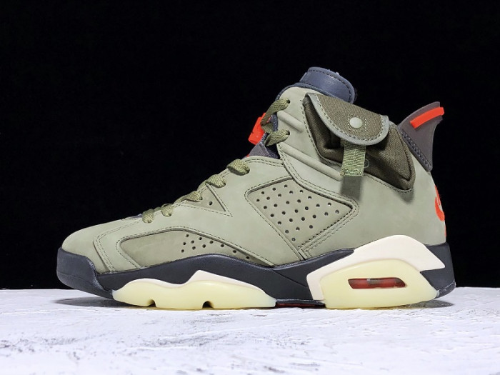 Onekick Travis Scott x Air Jordan 6 Medium Olive CN1084-200