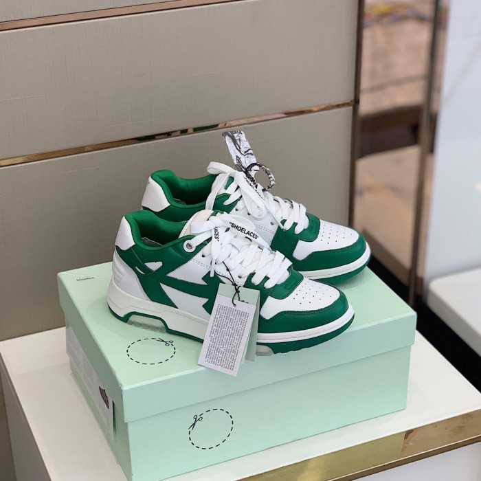 Onekick OFF WHITETM C O VIRGIL ABLOH OUT OF OFFICE LOW-TOP LEATHER SNEAKERS "OOO"