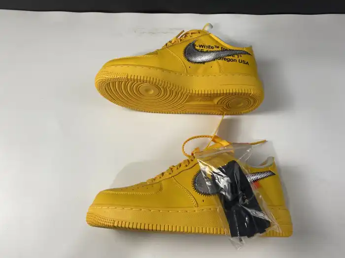 Cheap Nike Air Force 1 Low OFF-WHITE University Gold Metallic Silver DD1876-700